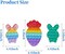 3Pack Easter Bunny Carrot Pop Bubble Fidget Sensory Toys,Puzzle Popper Toy Pack,Great Gifts for Kids Boys and Girls Birthday Party Stocking Easter Basket Stuffers